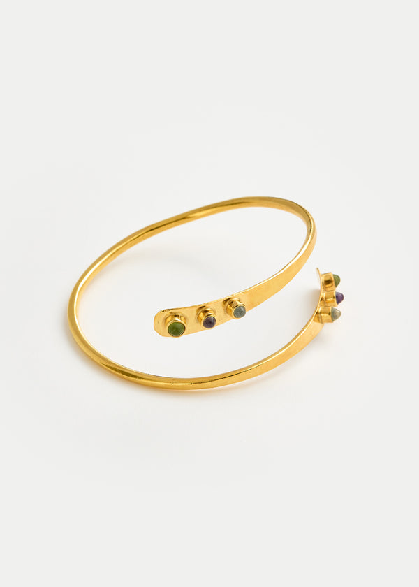 18kt Gold Vermeil Next Generation Mixed Stones Roma Cuff