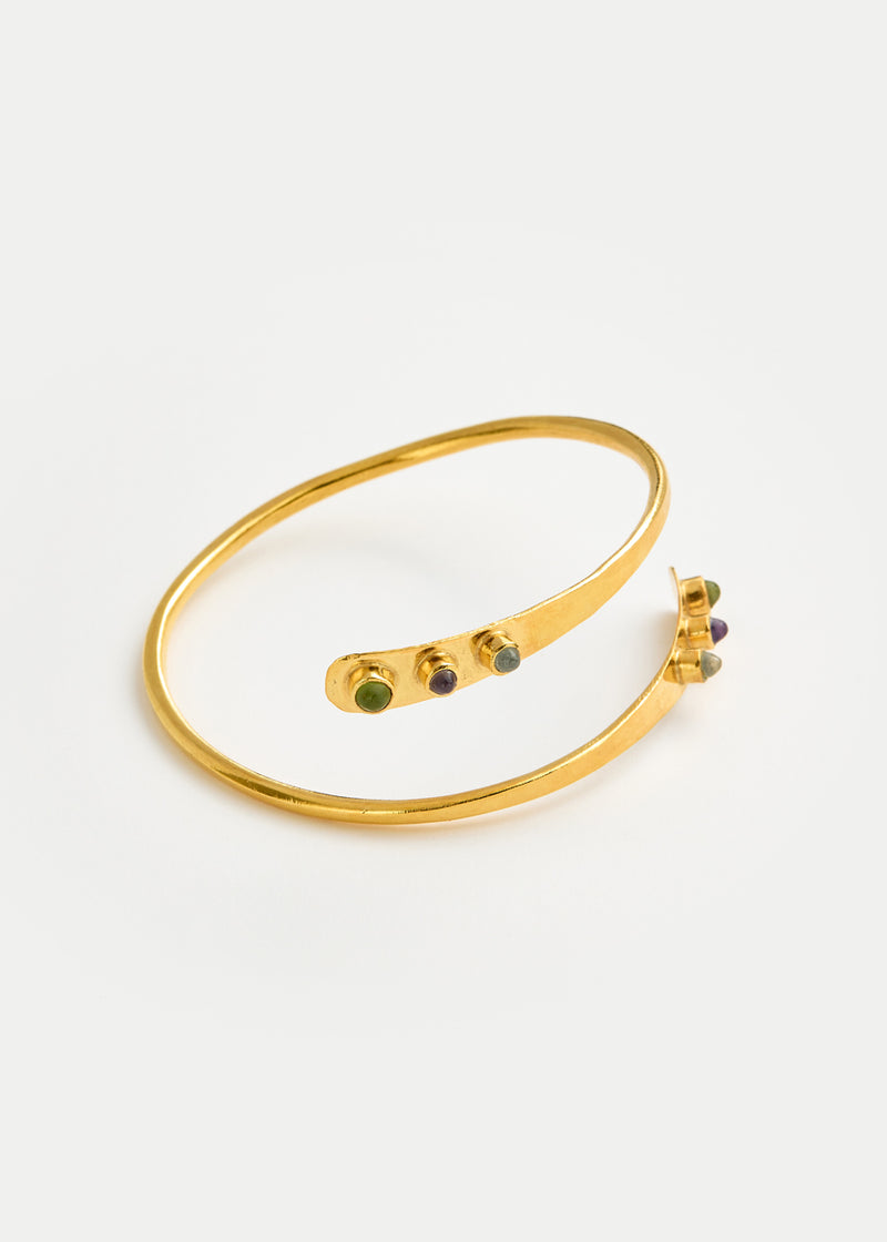 18kt Gold Vermeil Next Generation Mixed Stones Roma Cuff
