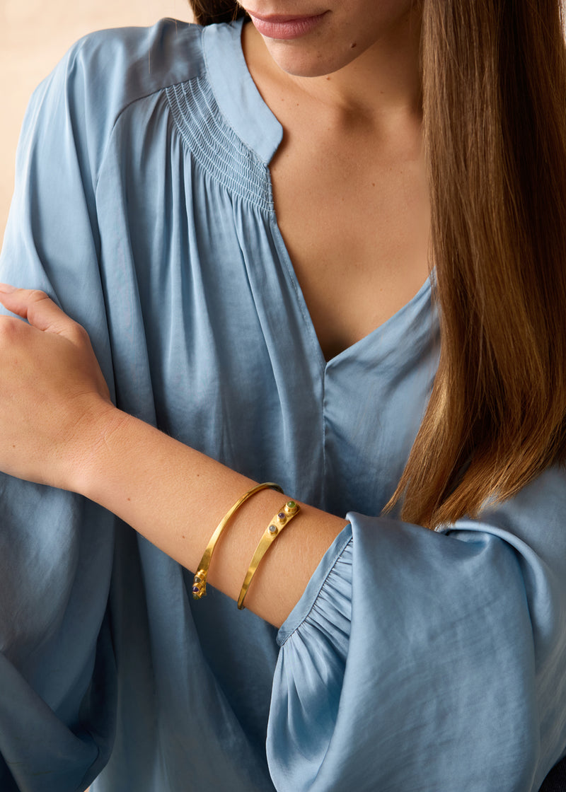 18kt Gold Vermeil Next Generation Mixed Stones Roma Cuff