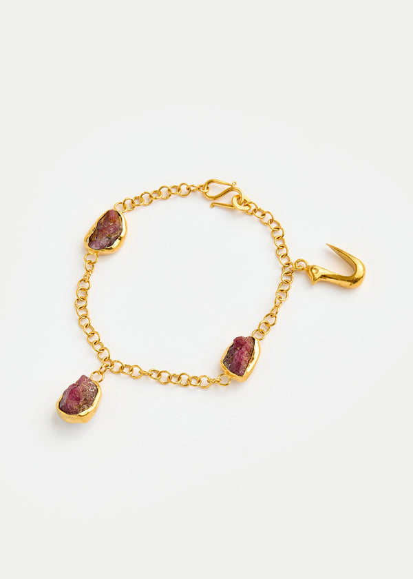 18kt Gold Vermeil PSTM Afghanistan Ruby Bracelet