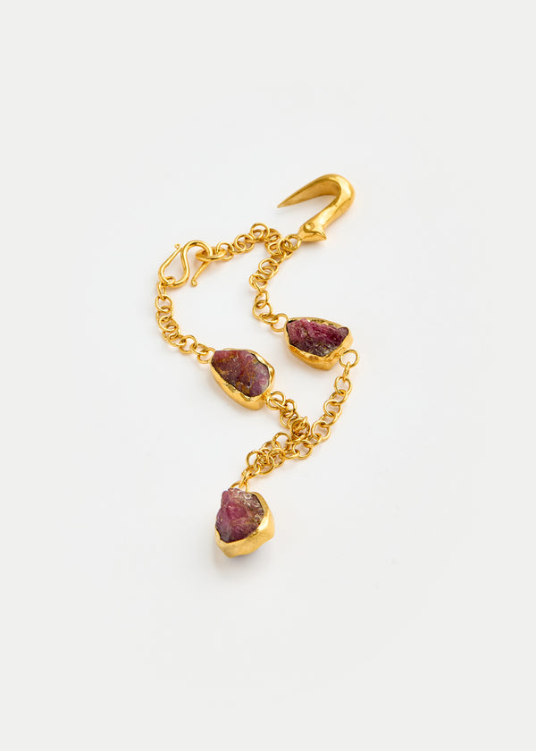 18kt Gold Vermeil PSTM Afghanistan Ruby Bracelet
