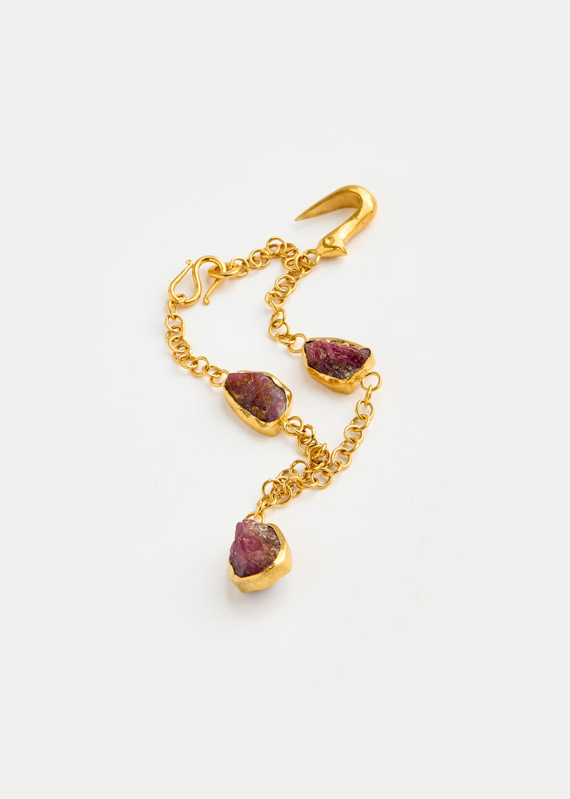 18kt Gold Vermeil PSTM Afghanistan Ruby Bracelet