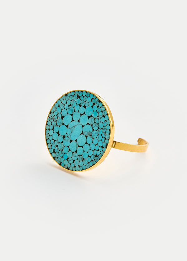 18kt Gold Vermeil PSTM Afghanistan Turquoise Rahel Cuff