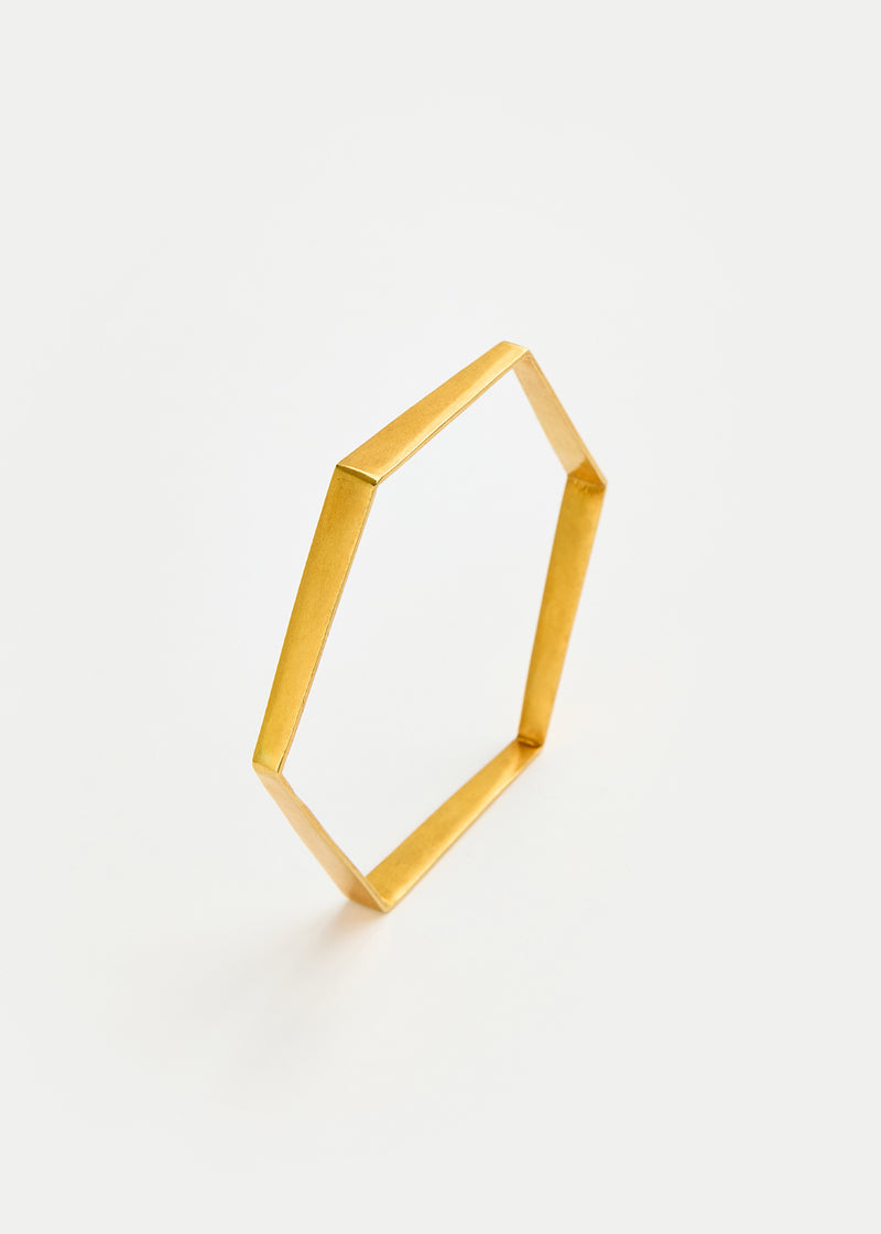 18kt Gold Vermeil PSTM Afghanistan Hexagonal Bangle