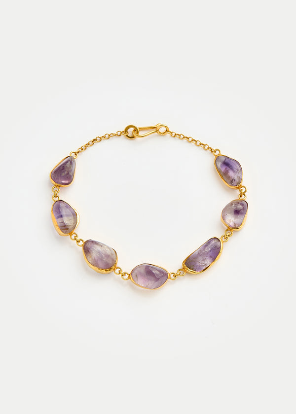 18kt Gold Vermeil PSTM Afghanistan Amethyst Seena Bracelet