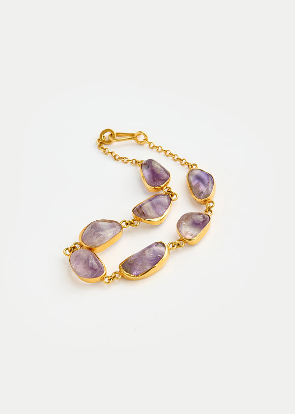 18kt Gold Vermeil PSTM Afghanistan Amethyst Seena Bracelet