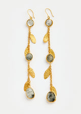 18kt Gold Vermeil PSTM Afghanistan Ruttilated Quartz Sadaf Earrings