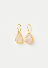 18kt Gold Vermeil PSTM Afghanistan Rose Quartz Masoma Earrings