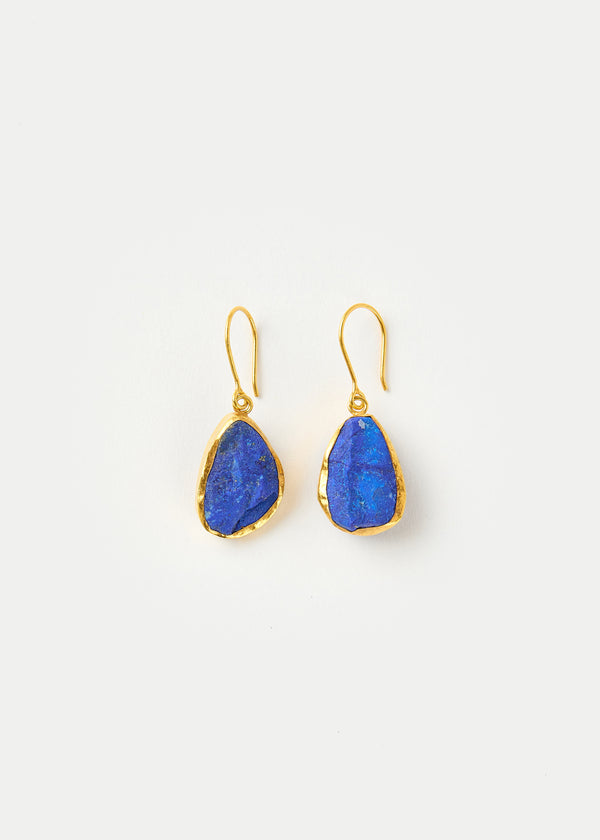 18kt Gold Vermeil PSTM Afghanistan Lapis Masoma Earrings