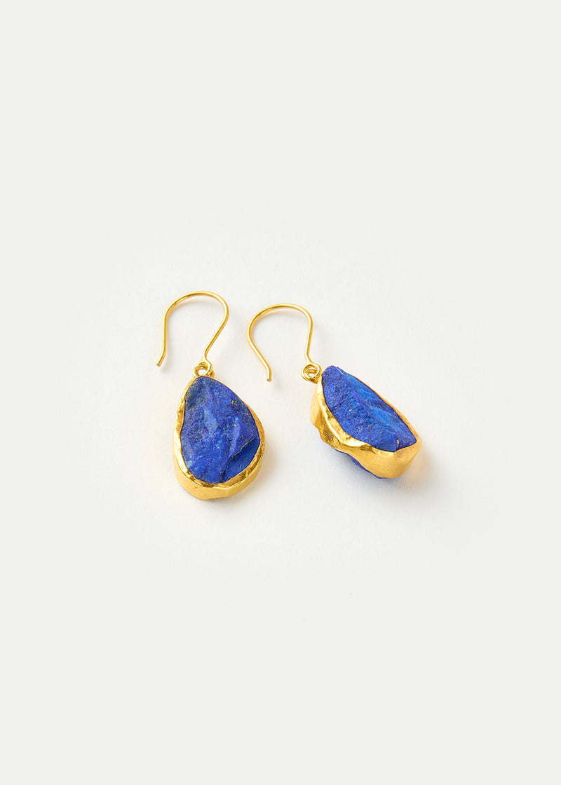 18kt Gold Vermeil PSTM Afghanistan Lapis Masoma Earrings