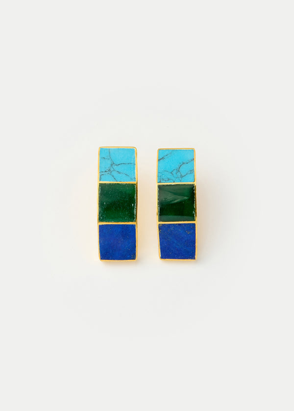 18kt Gold Vermeil PSTM Afghanistan Shadmehr Stud Earrings