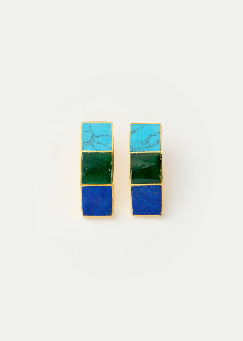 18kt Gold Vermeil PSTM Afghanistan Shadmehr Stud Earrings