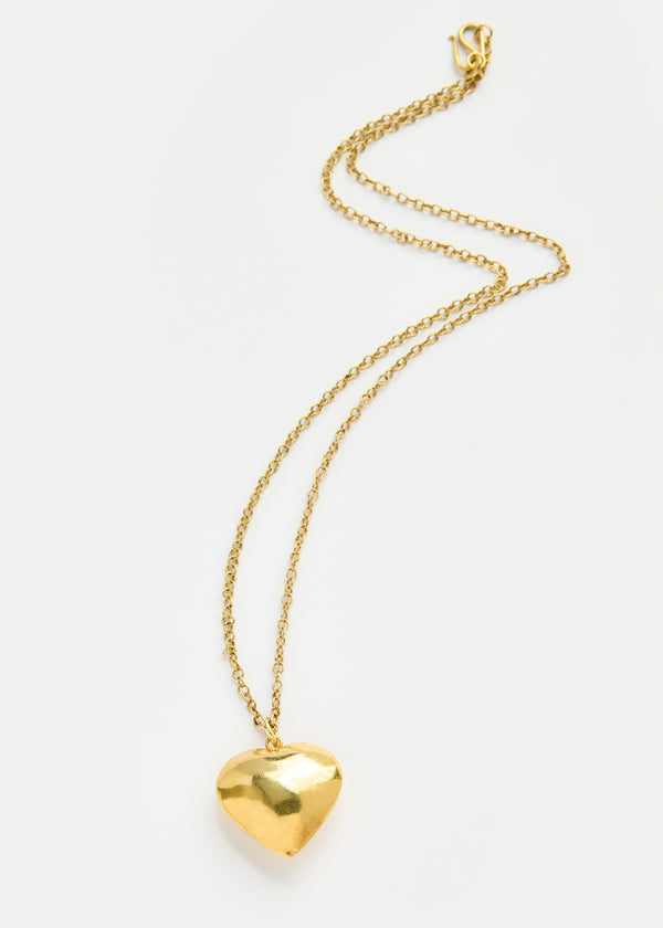 18kt Gold Vermeil PSTM Afghanistan Najwa Heart Pendant on Chain