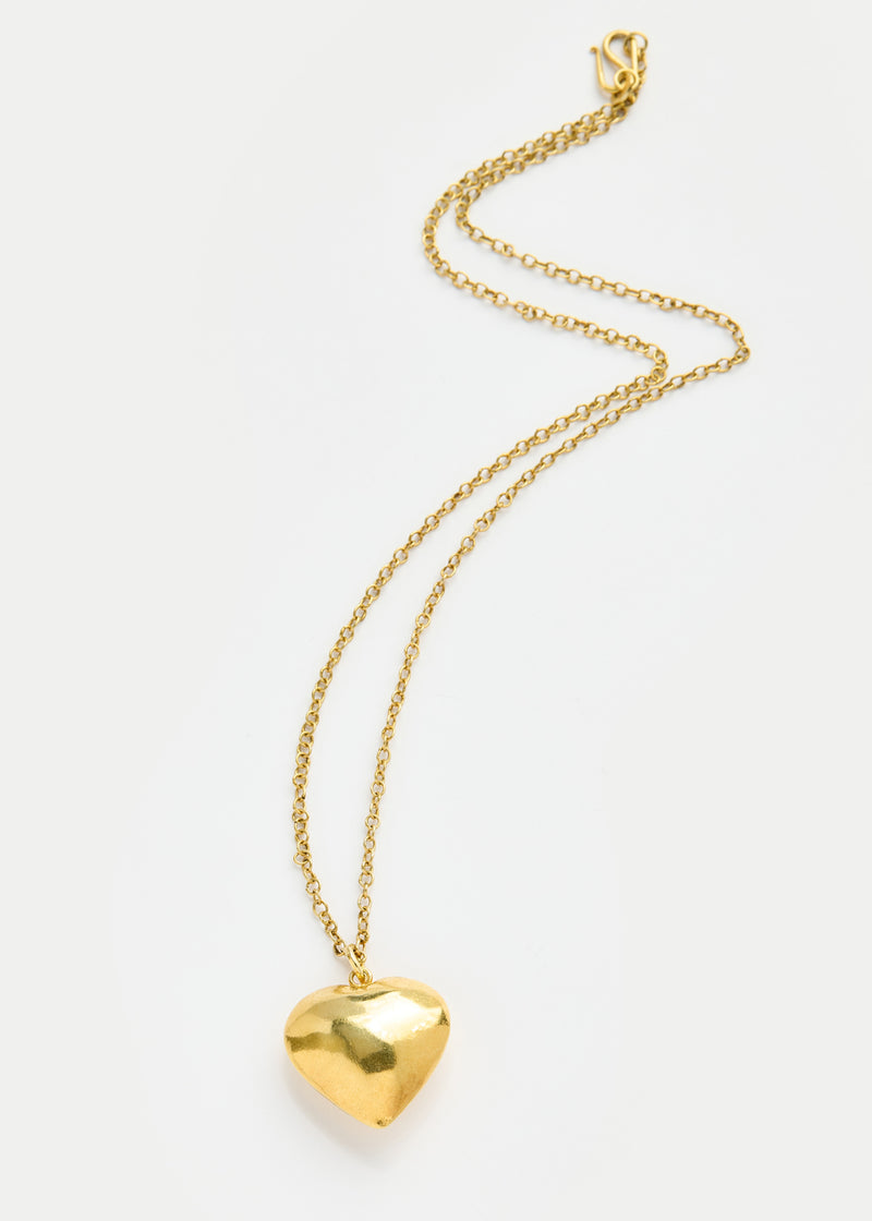 18kt Gold Vermeil PSTM Afghanistan Najwa Heart Pendant on Chain