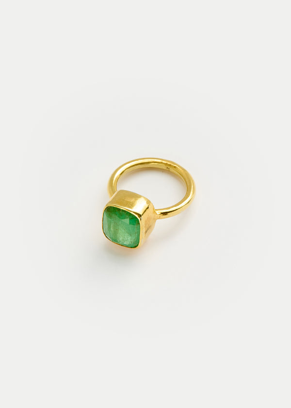 18kt Gold Vermeil PSTM Afghanistan Emerald Paghman Ring