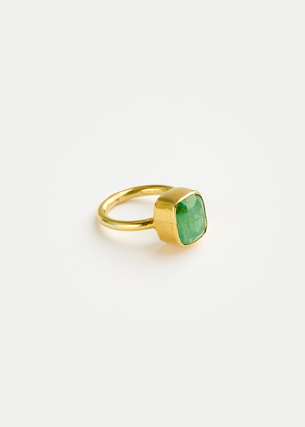 18kt Gold Vermeil PSTM Afghanistan Emerald Paghman Ring