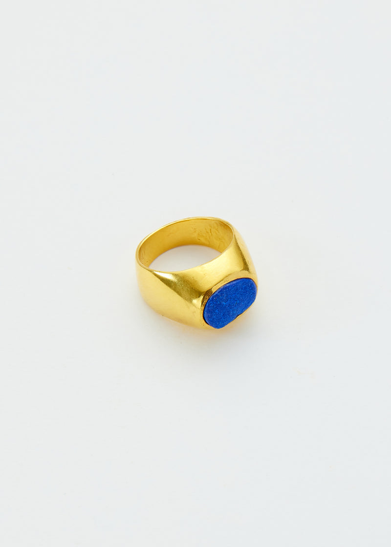 18kt Gold Vermeil PSTM Afghanistan Lapis Nasima Ring