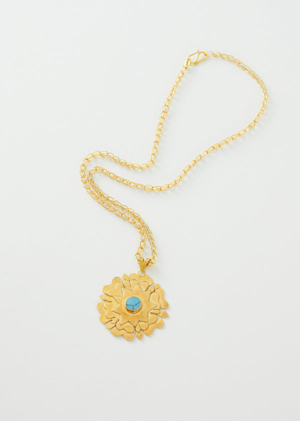 18kt Gold Vermeil PSTM Afghanistan Turquoise Neda Necklace