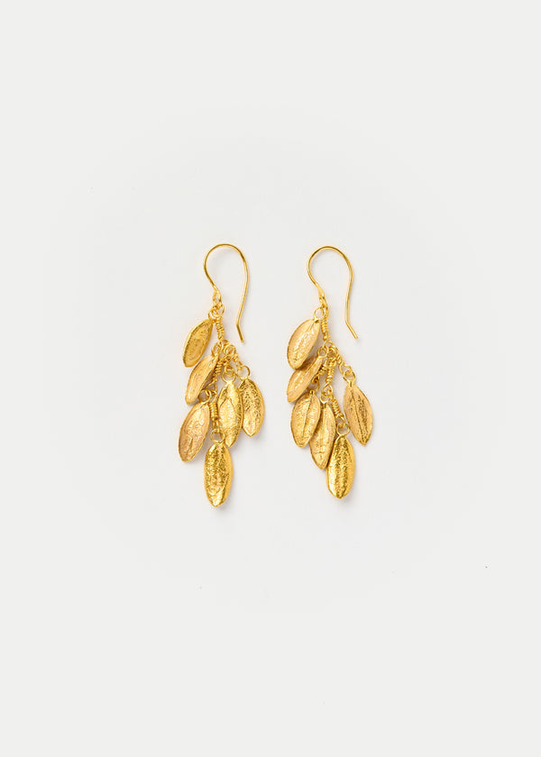 18kt Gold Bethlehem Multi Zaytun Leaf Earrings