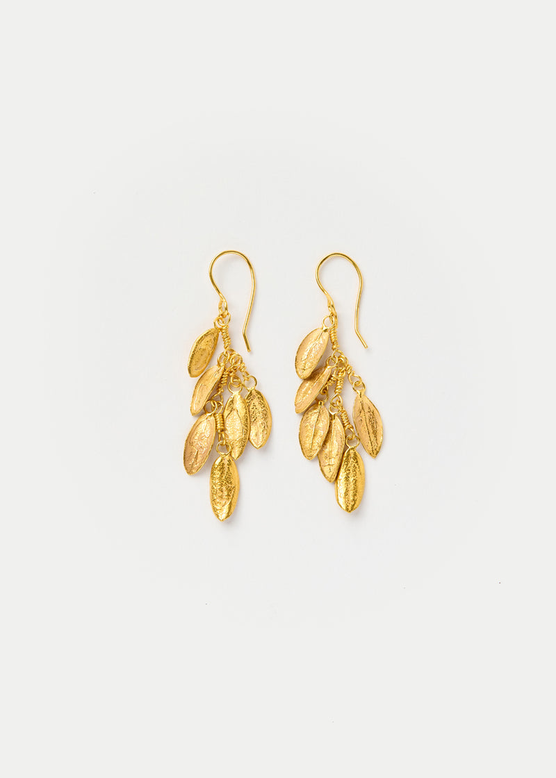 18kt Gold Bethlehem Multi Zaytun Leaf Earrings