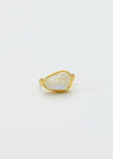 18kt Gold Birds Lament Rainbow Moonstone Greek Ring