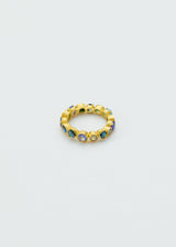 18kt Gold Indigo Mixed Stones Eternity Ring