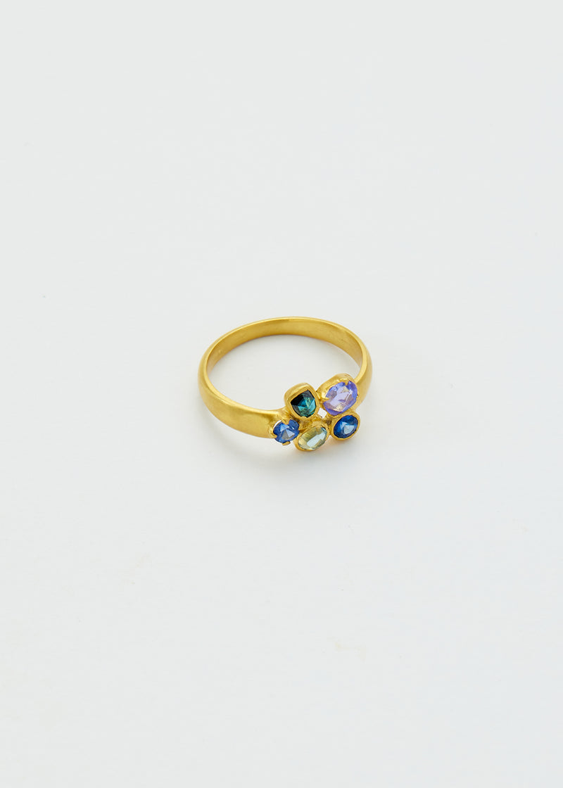 18kt Gold Indigo Small Cluster Ring