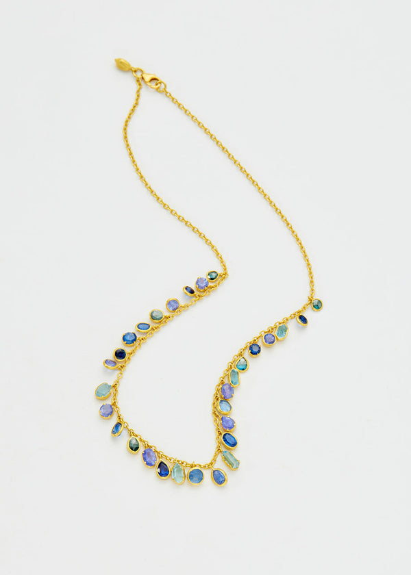 18kt Gold Indigo Fringe Necklace