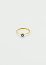 18kt Gold Indigo Kyanite Claw Set Cup Ring