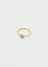 18kt Gold Indigo Tanzanite Claw Set Cup Ring