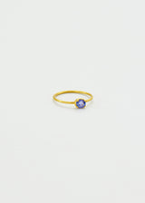 18kt Gold Indigo Tanzanite Claw Set Cup Ring