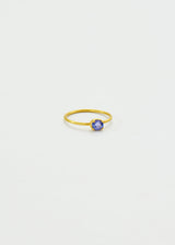 18kt Gold Indigo Tanzanite Claw Set Cup Ring