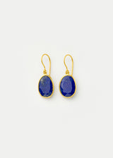 18kt Gold Lapis Single Drop Earrings