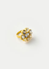 18kt Gold The Middle Path Spinel & Diamond Cluster Ring
