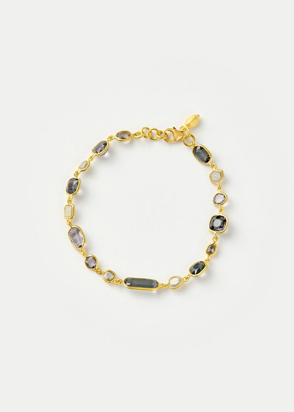 18kt Gold The Middle Path Spinel & Diamond Full Stone Bracelet