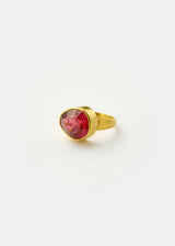 18kt Gold Pink Agra Pink Tourmaline Greek Ring