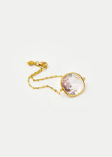 18kt Gold Pink Agra Kunzite Single Stone Bracelet