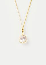 18kt Gold Pink Agra Kunzite Amulet on Cord