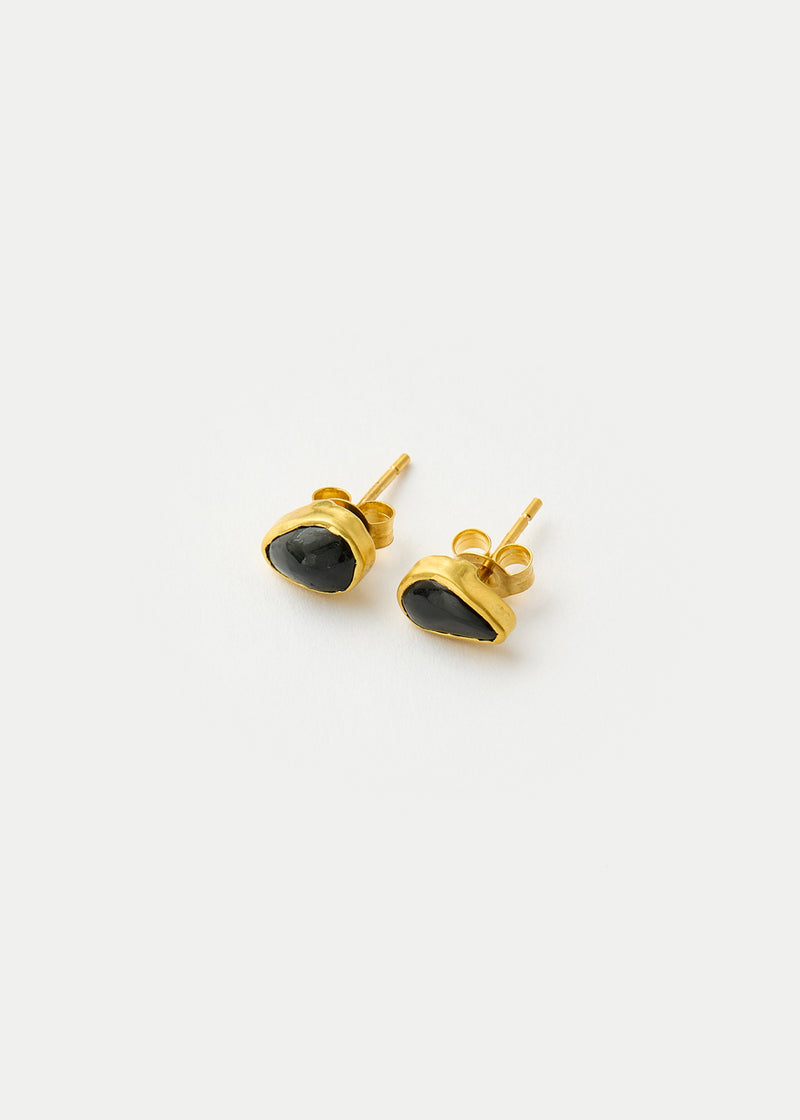 18kt Gold Night Black Onyx Classic Studs