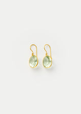 18kt Gold Koh-i-Noor Green Amethyst Single Drop Earrings