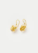 18kt Gold Zen Rocks Crystal Earrings