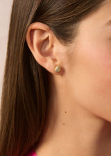 18kt Gold Cerulean Aquamarine Classic Studs