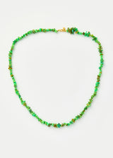 18kt Gold Green Turquoise Beaded Necklace