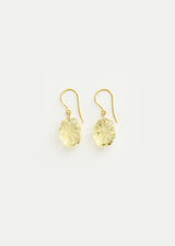 18kt Gold Carnival Lemon Quartz Single Drop Earrings