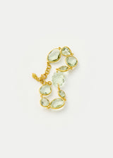 18kt Gold Carnival Green Amethyst Full Stone Bracelet