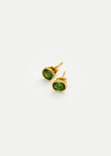 18kt Gold Green Tourmaline Classic Studs