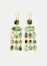 18kt Gold Beachcomber Abalone Shell Chandelier Earrings