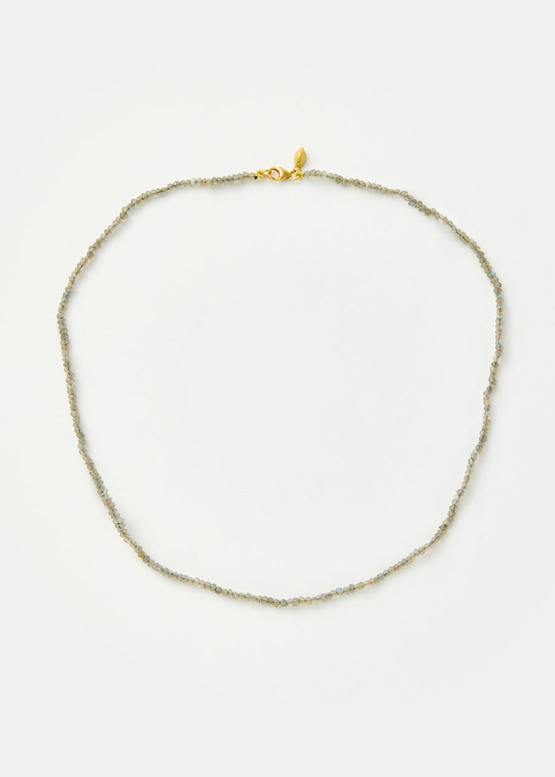 18kt Gold Labradorite Beaded Necklace