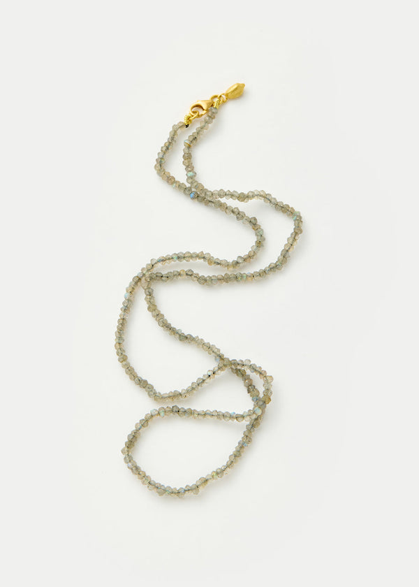18kt Gold Labradorite Beaded Necklace