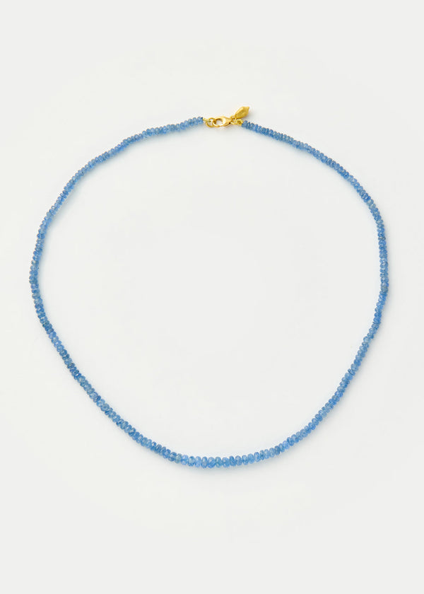 18kt Gold Kyanite Beaded Necklace